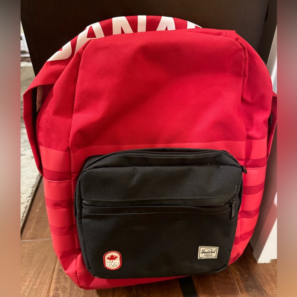 HERSCHEL SUPPLY Classic Canada Red Olympic School Bag Student Backpack Laptop